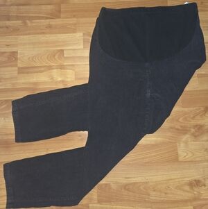 Vintage Meg Lauren Sport Overbump Black Corduroy Maternity Pants Sz Medium